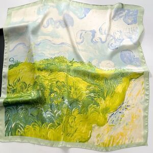 Elegant Van Gogh Multicolor Scarf feels like silk, but is polyester
